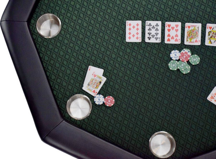 NORTH Octagon Pokertafel Texas 8 Personen Groen