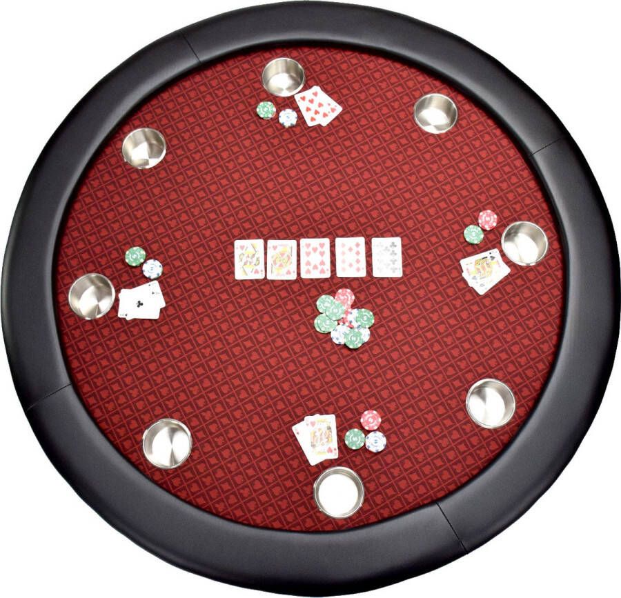 NORTH Ronde Pokertafel Texas 8 Personen Rood