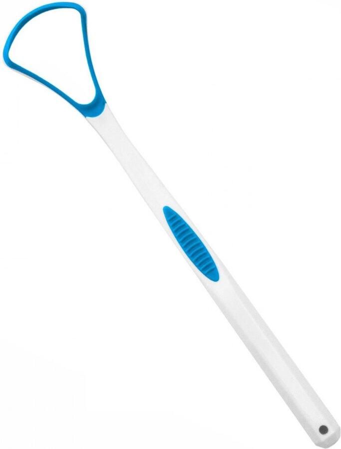 Northix Tongschraper van kunststof wit en blauw
