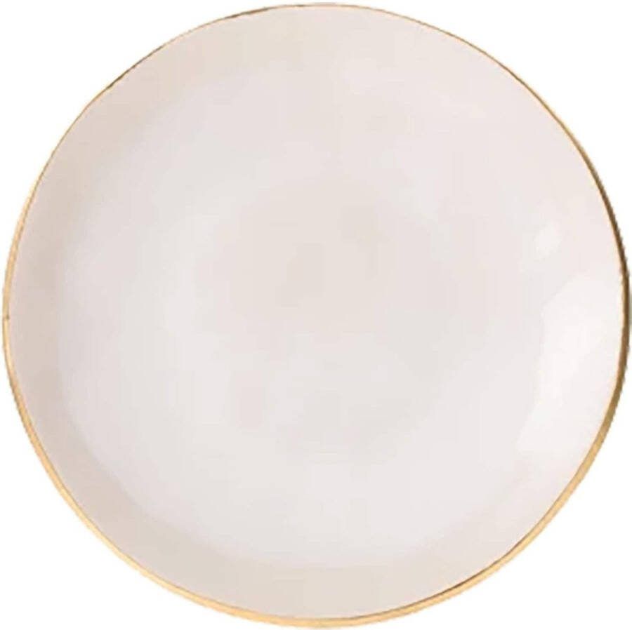 Nosse Ontbijtbord Edge Ivory Gold 23cm Kleine borden