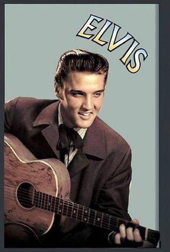 Nostalgic Art Merchandising Elvis Presley Spiegel met omlijsting 32x22cm