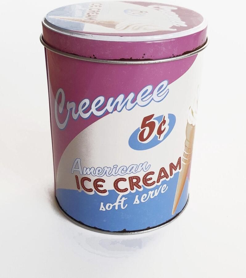 Nostalgic Art Merchandising Ice Cream Tin Box Rond Bewaarblik