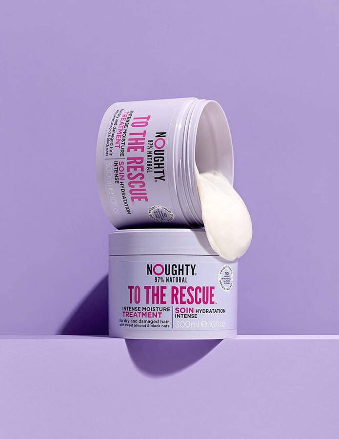 Noughty Haircare Haarmasker Noughty to the Rescue Moisturizer Intense Moisture Treatment Droog en Beschadigd Haar Voordeelverpakking 2 x 300 ml