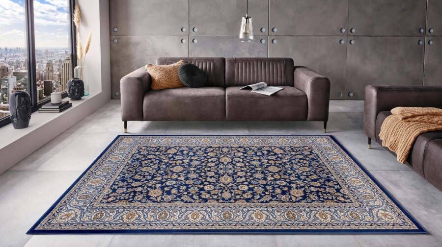 Nouristan Perzisch tapijt Aljars marineblauw 120x170 cm
