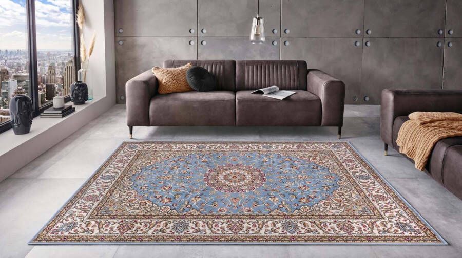 Nouristan Perzisch tapijt Zuhr lichtblauw 160x230 cm