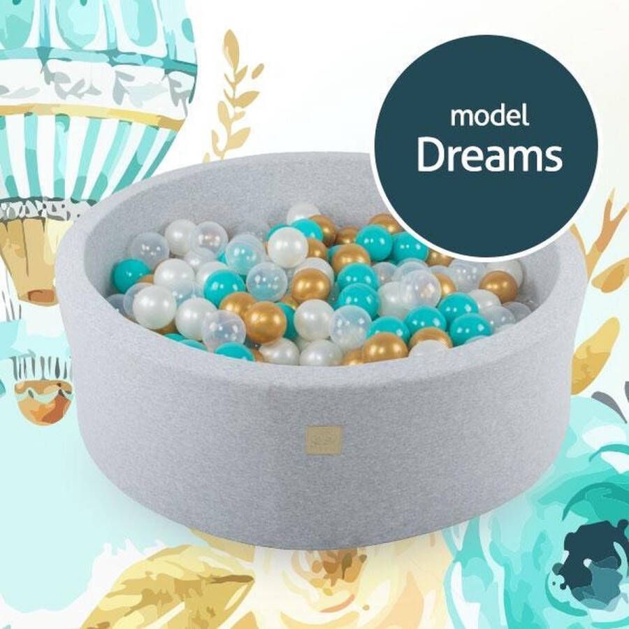 NoussyToys.nl Dream set ballenbak 90x30 cm incl 250 ballenbak ballen |