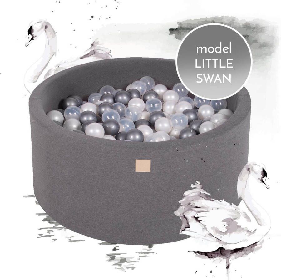 NoussyToys.nl Zwanen set ballenbak 90x40 cm incl 250 ballenbak ballen