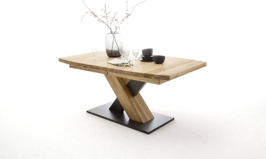 MCA furniture Eettafel Mendoza Bootvormige eettafel met X-stijl uitschuifbaar