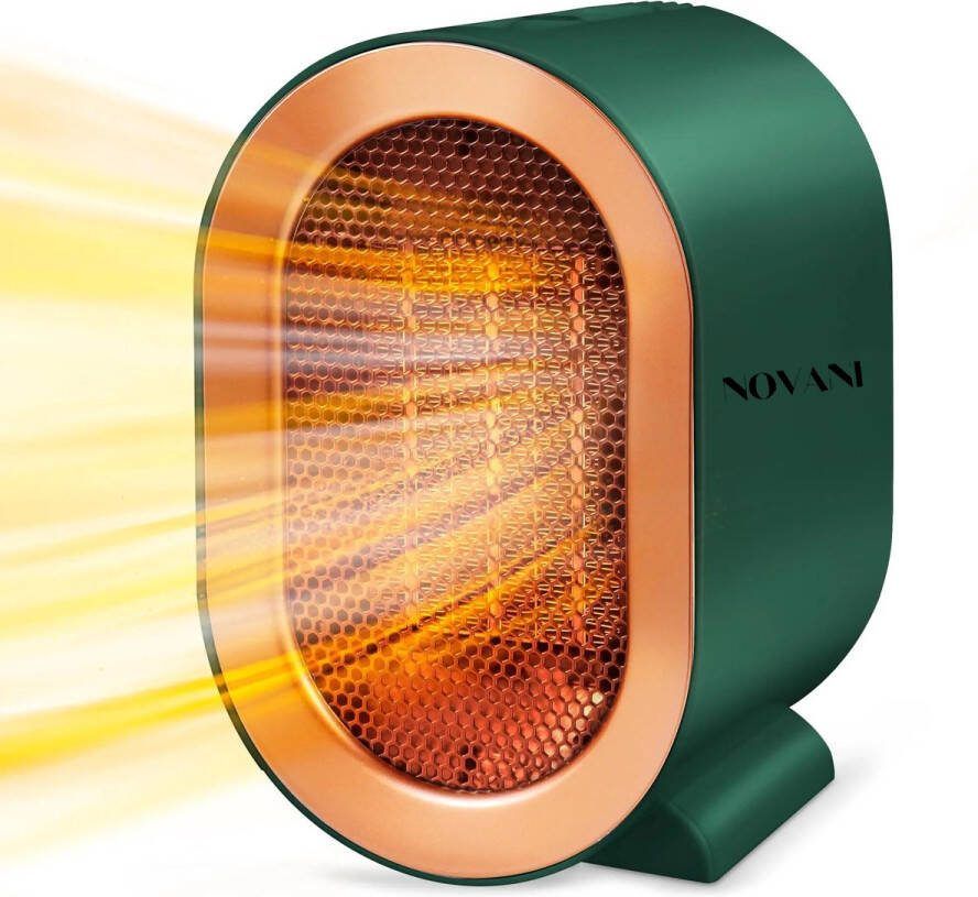 Novani Luxe Elektrische ventilator kachel Verwarming 800W 1200W Winter Zuinige Verwarming Groen Green Kerstcadeau
