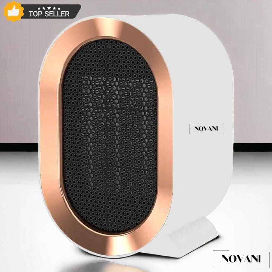 Novani Luxe Elektrische ventilator kachel Verwarming 800W 1200W Winter Zuinige Verwarming Wit White Kerstcadeau