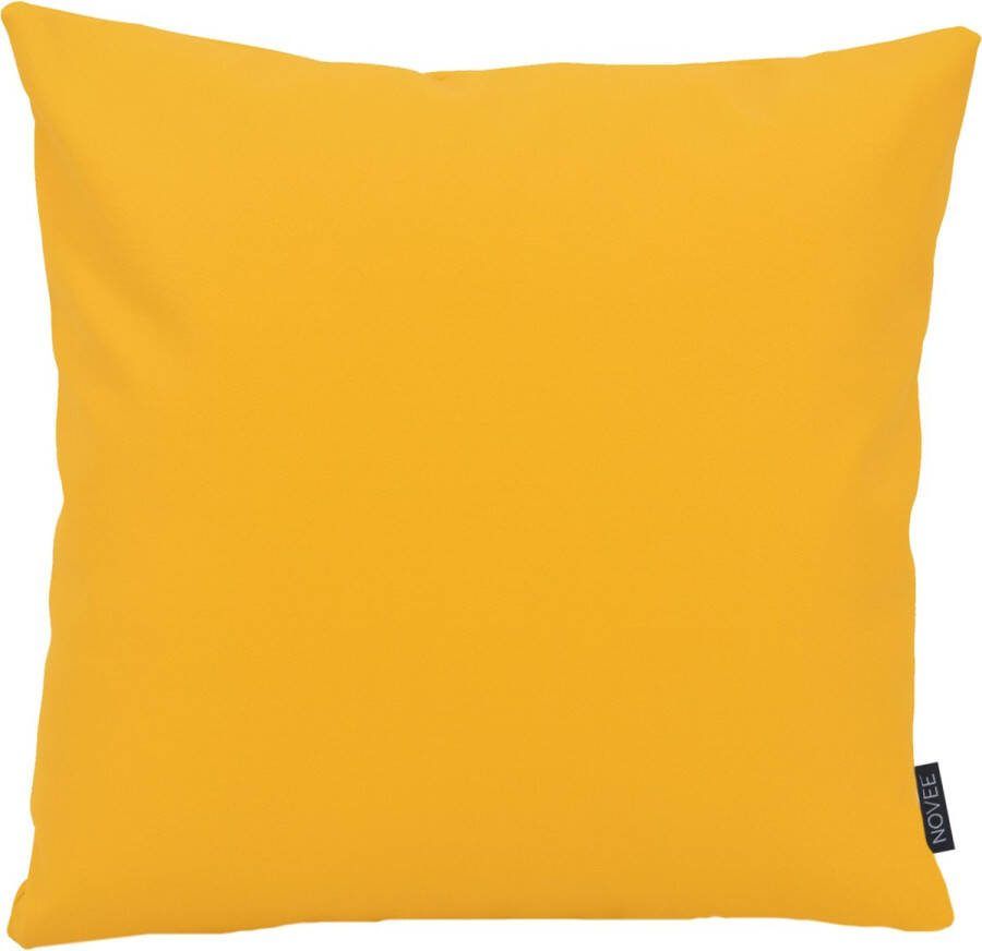 NOVÉE Sierkussen Jax Yellow Outdoor Buiten Collectie 45 x 45 cm Waterafstotend PU Leder