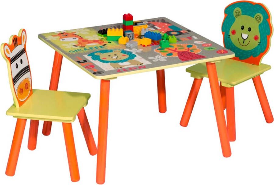 Novoz Activiteiten Tafel Speeltafel Voor Kinderen Kindertafel Kinderstoel Peuters Kleuters 60 x 60 x 48 CM