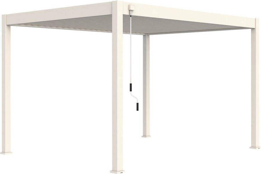 Novum ORION Overkapping 360 x 400 cm Wit Weerbestendig en Luxe uitstraling Vrijstaande volledig Aluminium Terrasoverkapping Perfect te gebruiken als Tuinprieel Carport Veranda Pergola