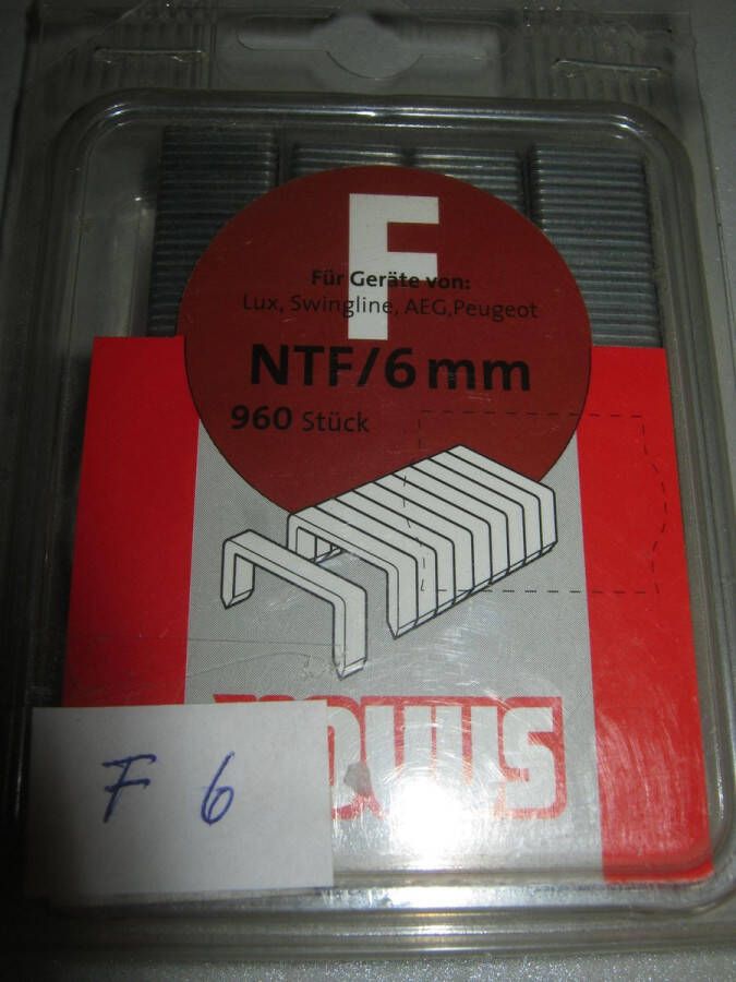 Novus Nietjes Gegalvaniseerd voor Tacker 6mm NTF 960 stuks F-serie