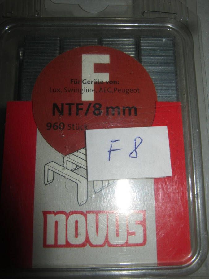 Novus Nietjes Gegalvaniseerd voor Tackers 8mm NTF 960 stuks F-serie