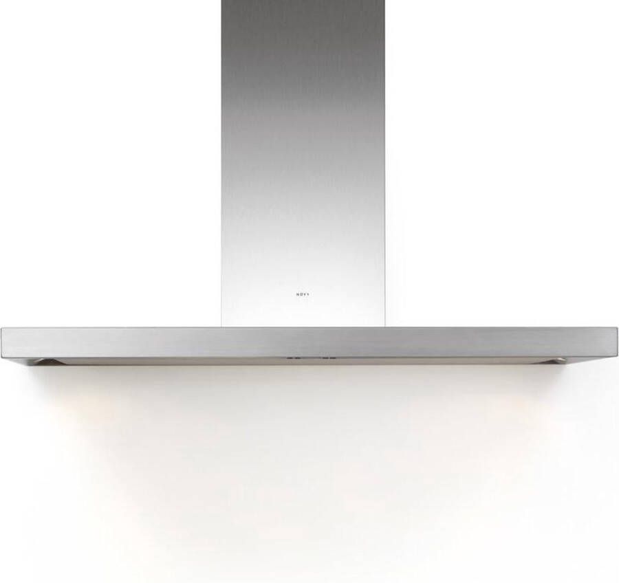 Novy 7610 wandkap flat'line met motor120 cm inox spots | Dampkappen met ecocheques | Keuken&Koken Dampkappen | D7610