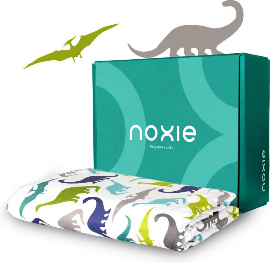 Noxie Premium Hoes voor Verzwaringsdeken Kind Weighted Blanket Minky Duvet Cover 100x150cm Dino