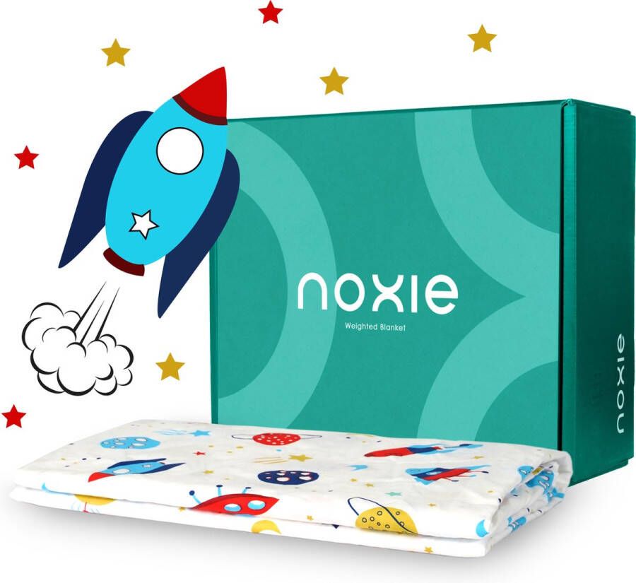 Noxie Premium Hoes voor Verzwaringsdeken Kind Weighted Blanket Minky Duvet Cover 100x150cm Space