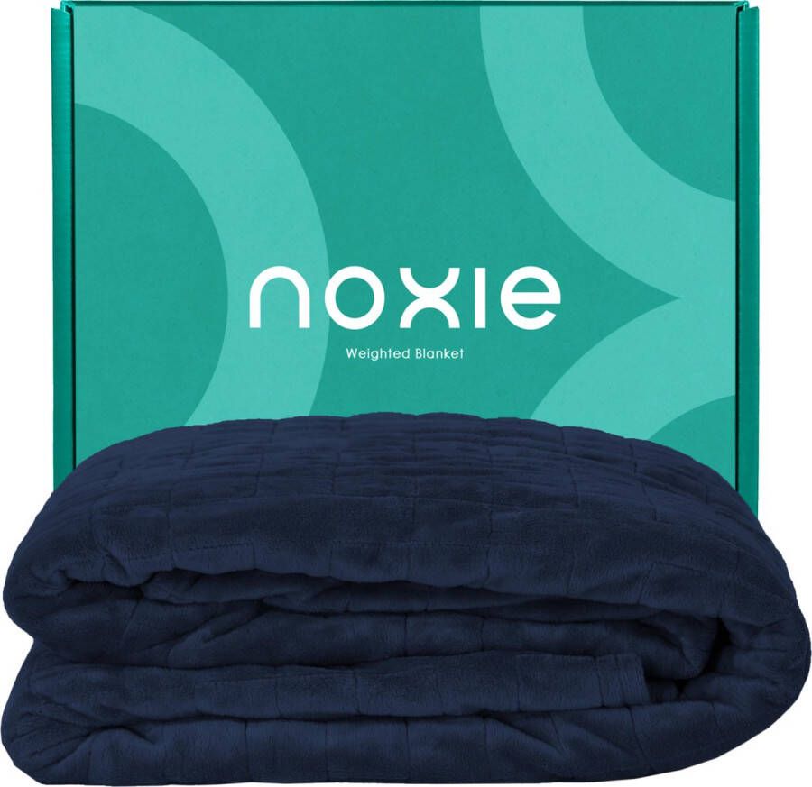 Noxie Premium Hoes voor Verzwaringsdeken Weighted Blanket Minky Duvet Cover 150x200cm Blauw