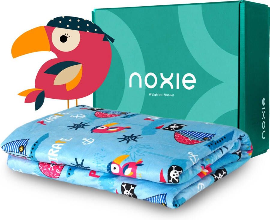 Noxie Premium Super Soft Verzwaringsdeken Kind Hoes Weighted Blanket Minky Duvet Cover 100x150cm Piraat