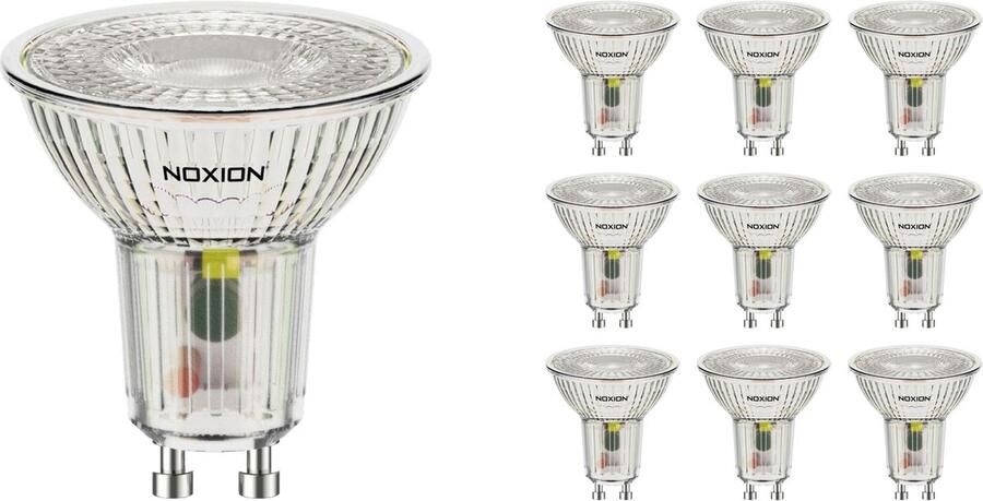 Noxion Voordeelpak 10x Led Spot Gu10 Par16 4.8w 450lm 36d 827 Zeer Warm Wit | Vervangt 50w