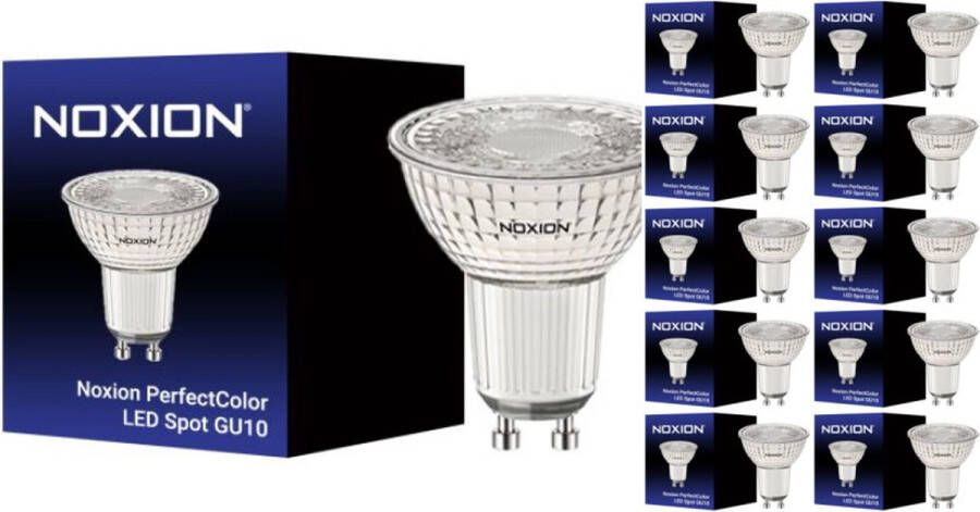 Noxion Voordeelpak 10x PerfectColor LED Spot GU10 PAR16 3.8W 345lm 36D 922-927 Dim naar Warm Beste Kleurweergave Dimbaar Vervangt 50W