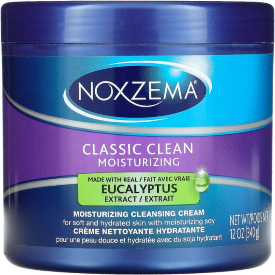 Noxzema Classic Clean Moisturizing Cleansing Cream Eucalyptus Verwijdert effectief vuil en olie 340 g