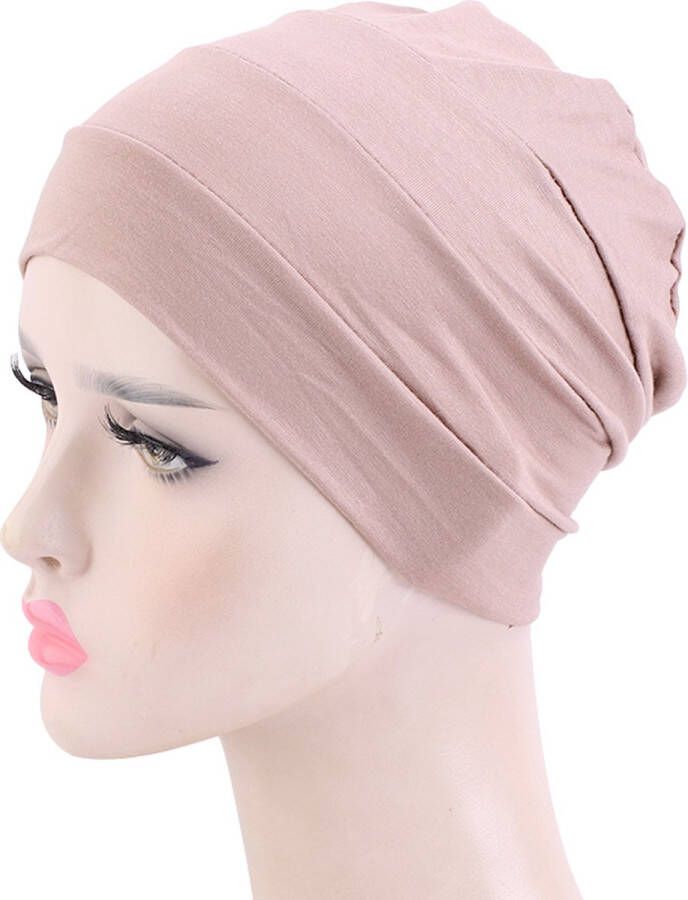 NQB Tulband Head wrap Chemo muts – Haarband Damesmutsen Tulband cap Hoofddeksel – Beanie Hoofddoek Muts Wit Hijab Slaapmuts Hoofdwear – Haarverzorging