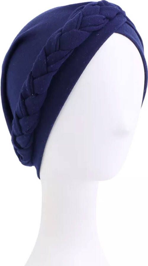 NQB Tulband – Hijab – Head wrap Chemo muts – Haarband – Damesmutsen – Hoofddeksel – Beanie Hoofddoek Muts Marineblauw – Slaapmuts Haarverzorging