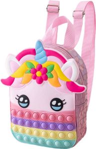 NRL RAINBOW UNICORN POP IT RUGTAS fidget toys unicorn tas regenboog pop it pop it pop it tas rugzak back to school speelgoed voor unicorn speelgoed cadeau meisje zomer reistas vakantie