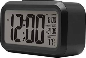 Ntech Alarmklok wekker digitale wekker Alarmklok Inclusief temperatuurmeter Met snooze en verlichtingsfunctie Groen