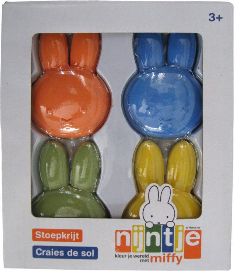 Nuijntje Stoepkrijt Nijntje 4 kleuren 3+