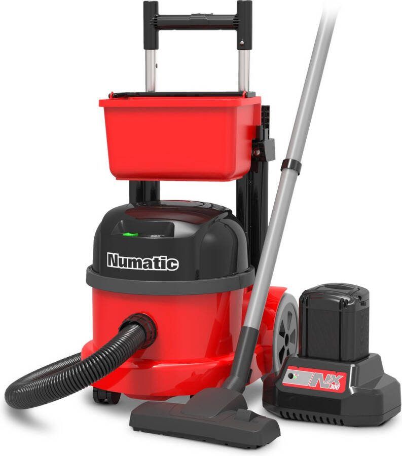 Numatic Batterij trolleystofzuiger PBT230-NX Stofzuiger met zak Rood
