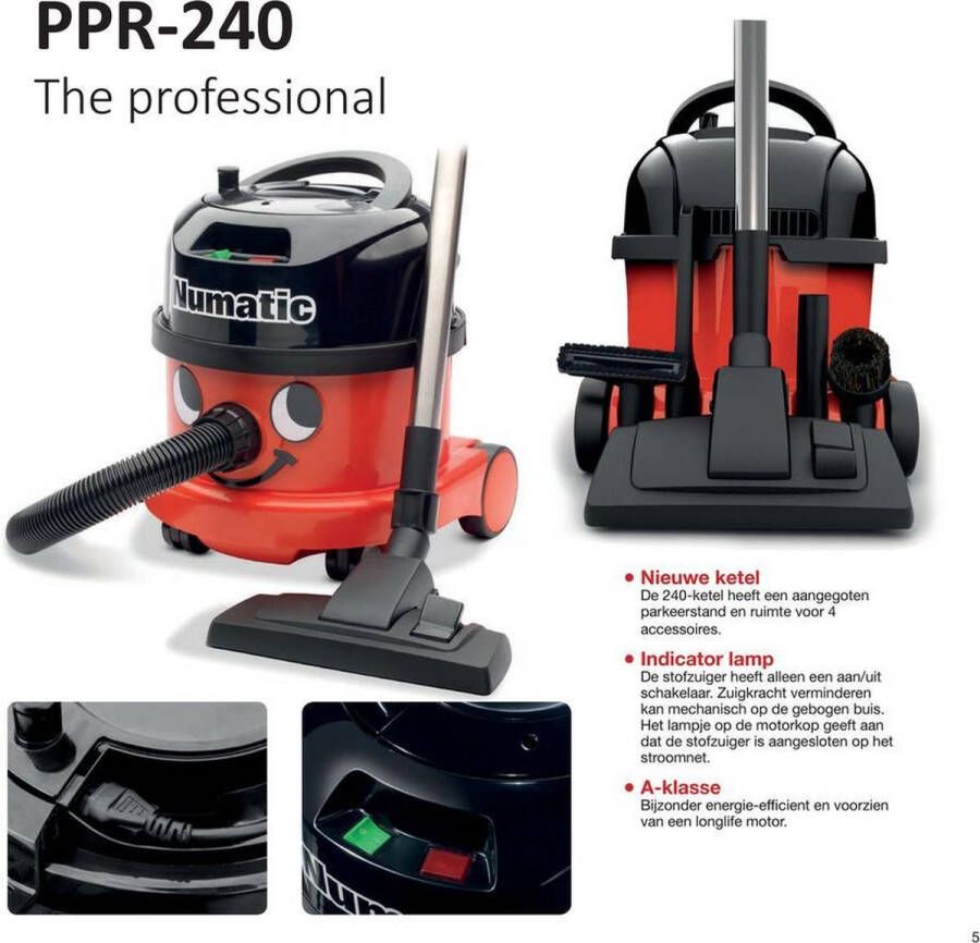 Numatic Eco PPR 200-12 Professional Rood Zwart