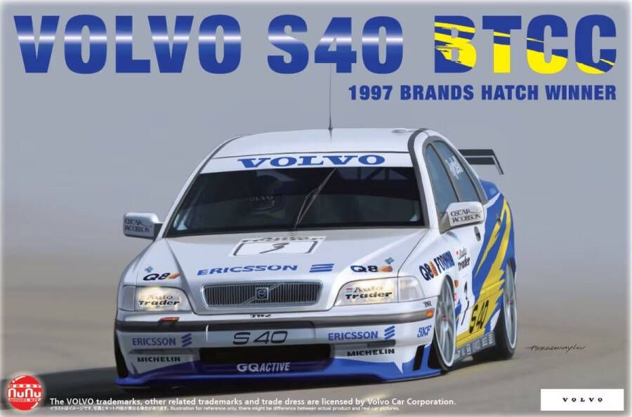 NUNU 1:24 24034 Volvo S40 BTCC 1997 Brands Hatch Winner Plastic Modelbouwpakket