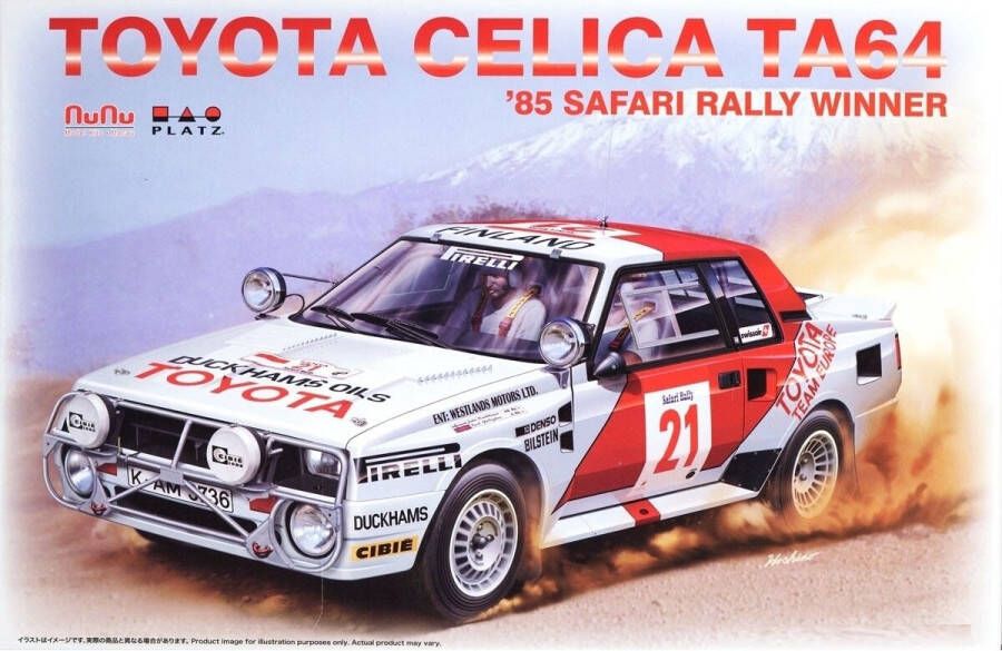 NUNU 1:24 24038 Toyota Celica TA64 85 Safari Rally Winner Plastic Modelbouwpakket