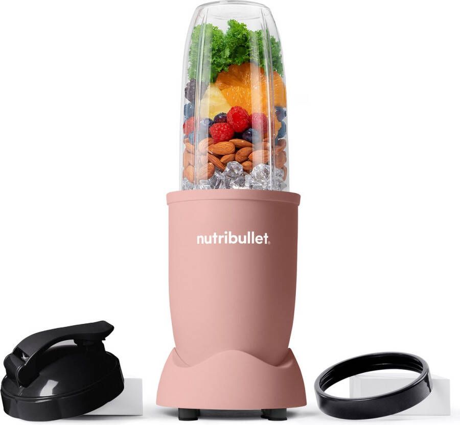 NutriBullet Exclusive Pastel Blender 900 Watt Smoothie Maker Incl. To Go Accessoires & Digitaal Receptenboek Clay