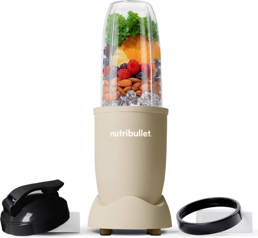 NutriBullet Exclusive Pastel Blender 900 Watt Smoothie Maker Incl. To Go Accessoires & Digitaal Receptenboek Sand