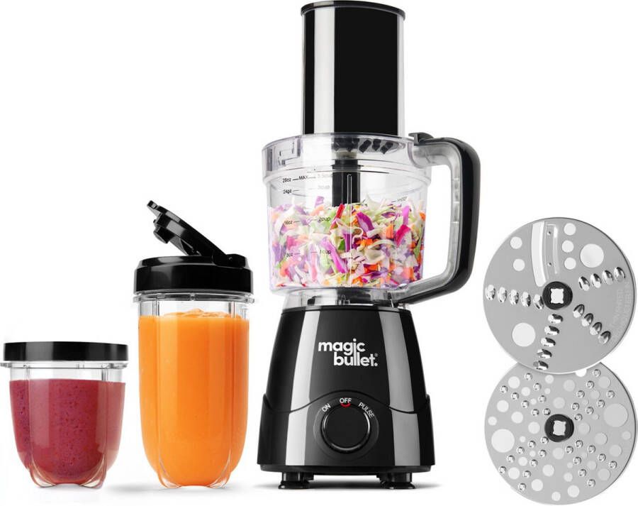 NutriBullet magic bullet Kitchen Express – 2-in-1 – Blender met Foodprocessor – Zwart – incl. Bekers To Go