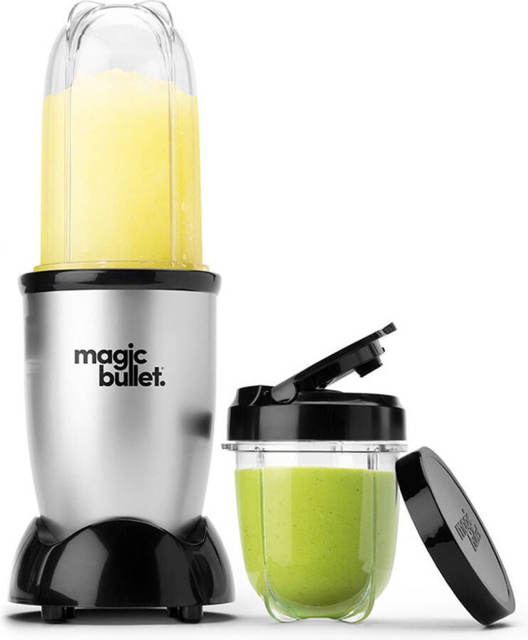 NutriBullet Magic Bullet Original Blender Incl. To Go Bekers met Digitaal Receptenboek Zilver