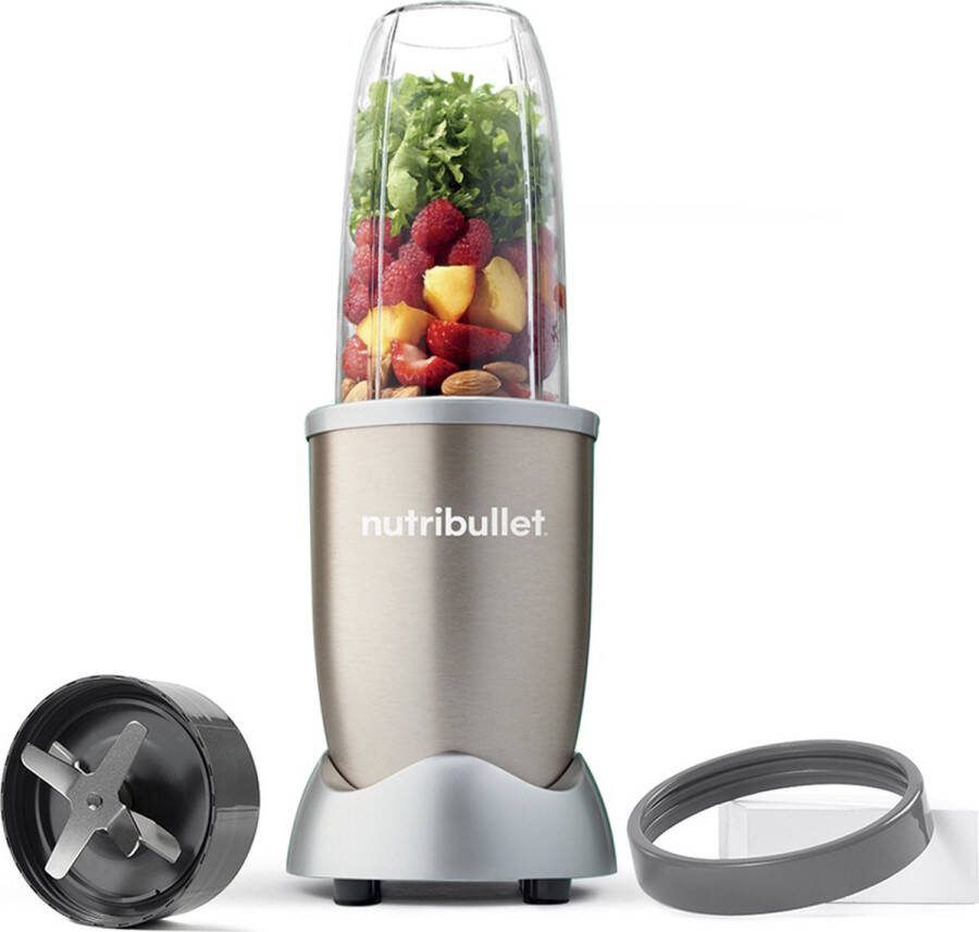 NutriBullet Pro Blender 900 Watt Incl. Digitaal Receptenboek Champagne