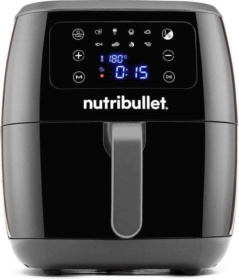 NutriBullet XXL Digital Air Fryer Enkel 7 l Vrijstaand 1800 W Heteluchtfriteuse Zwart