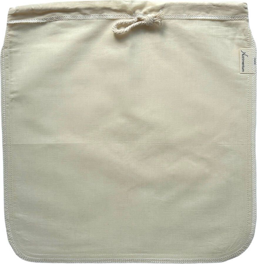 Nutrimentum Nut Milk Bag (set van 2) Noten melk zak Zeefzak 100% biologisch katoen Passeerdoek Vegan Zero Waste Kaasdoek Nut milk strainer 100% organic cotton Cheesecloth zelf Havermelk maken -Ook Geweldig voor Cold Brew Koffie!