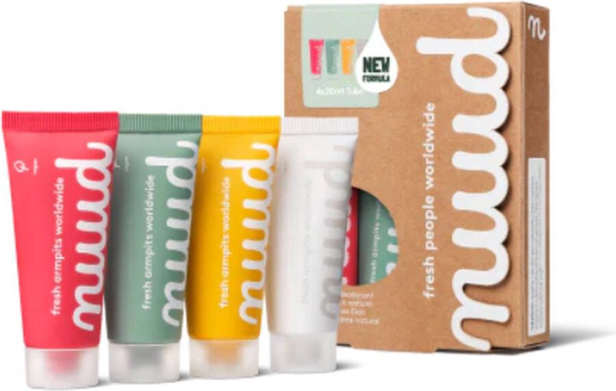 Nuud deodorant family pack 4 x 20ml tube nieuwe formule