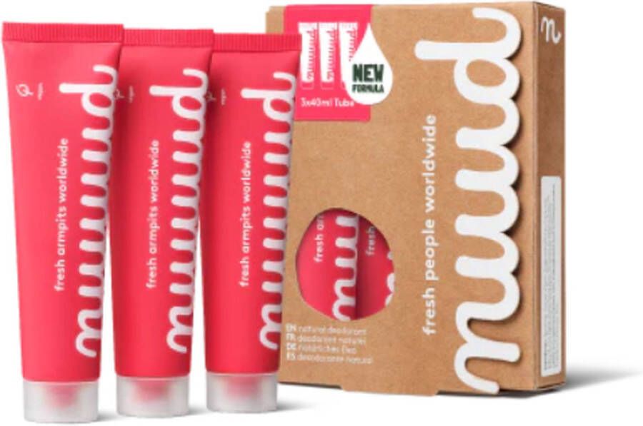 Nuud Deodorant XXL pack nieuwe formule 3 x 40ml