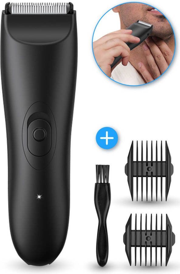 Nuvance Bodygroomer Mannen Baardtrimmer en Haartrimmer Mannen Tondeuse Mannen Inclusief 2 Opzetstukken Usb Oplaadbaar