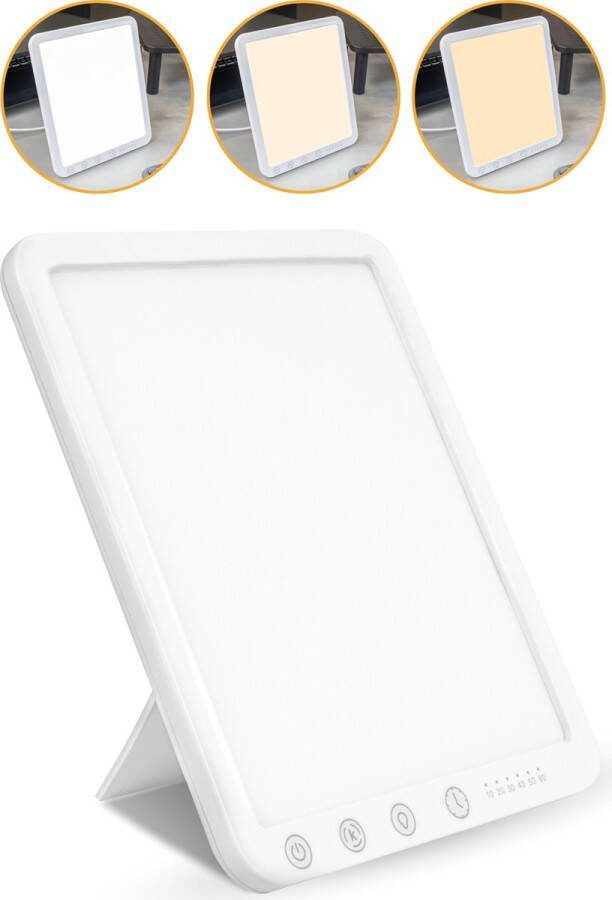 Nuvance Daglichtlamp met 5 Standen Daglicht Lamp Staand Lichttherapie Lamp met Timerfunctie Daylight Lamp 10.000 Lux UV-Vrij