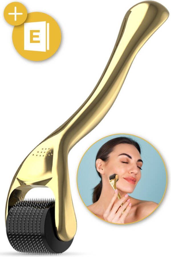 Nuvance Dermaroller 540 Micro Naalden van 0.5mm Incl. eBook Derma Roller voor Huidverzorging Baardroller voor Haargroei Steriel Verpakt