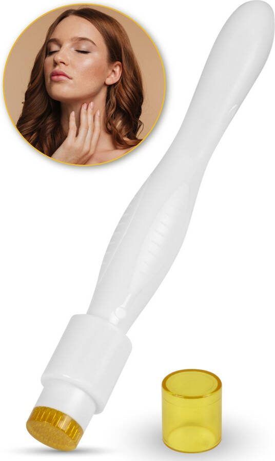 Nuvance Dermastamp 0.5mm Naalden Derma Stamp 40 Naalden Dermapen Microneedling Dermaroller voor Huidverzorging Haargroei en Baardgroei