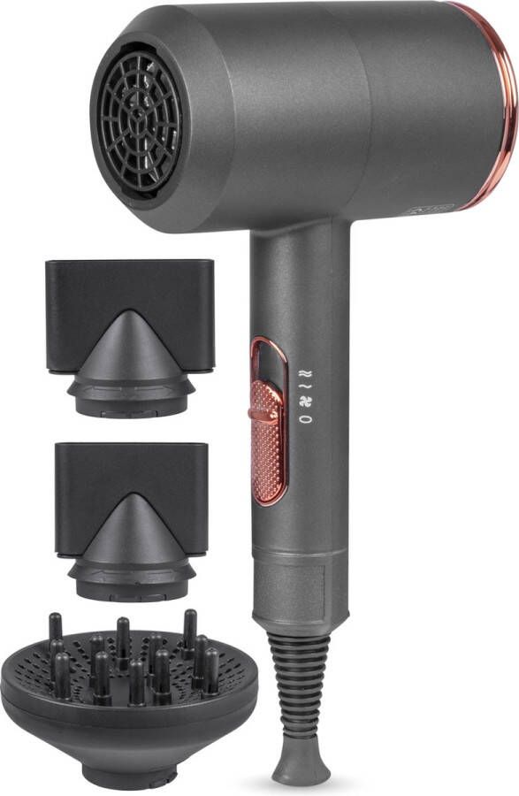 Nuvance Fohn met Diffuser Inclusief 3 Opzetstukken 3 Warmte en 2 Blaas Standen Haarfohn voor Krullen Ionische Haardroger Hair Dryer Black Friday 2023 Deals